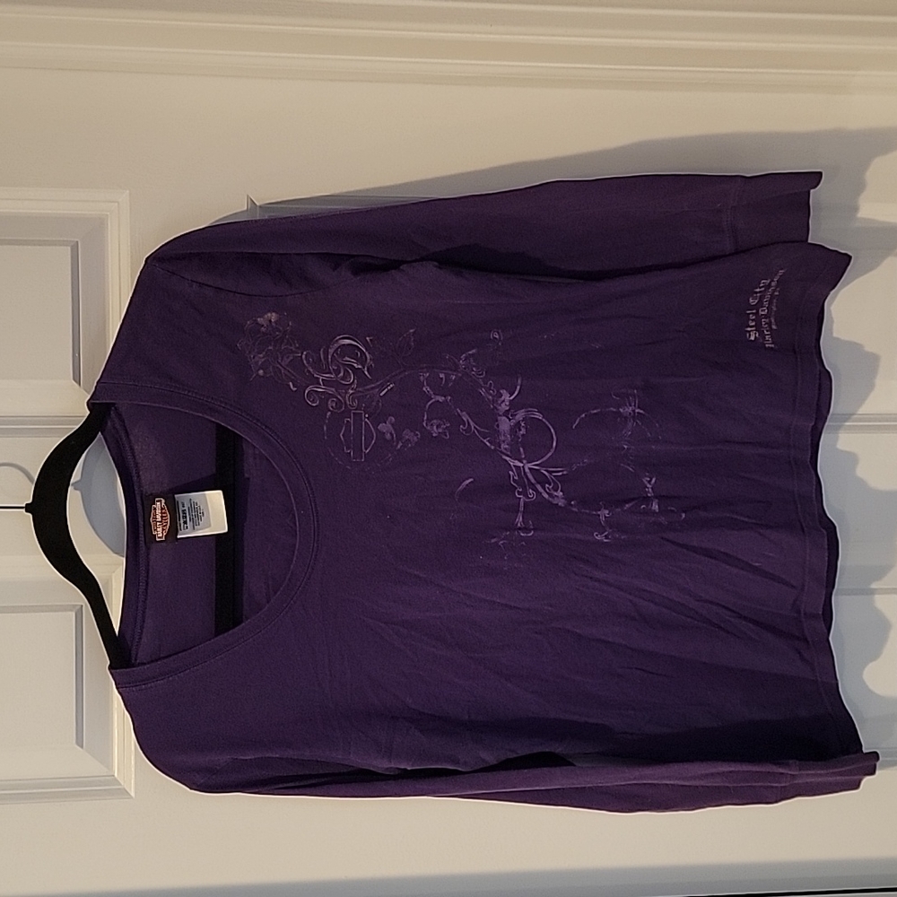 HD womens purple long sleeve tshirt Lg